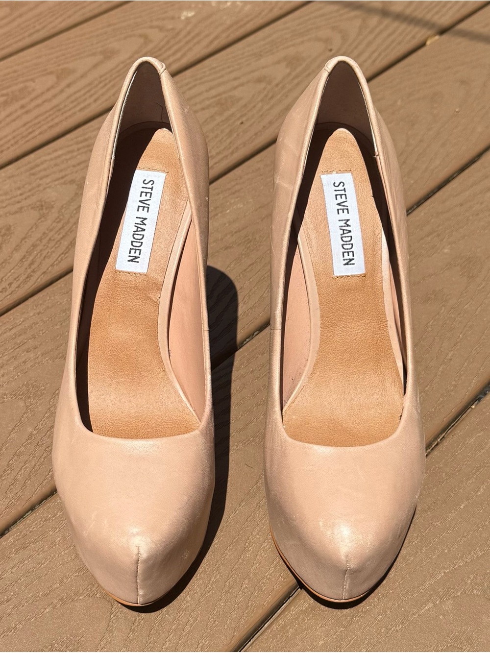 Steve Madden Vintage Leather Pumps - Size 8